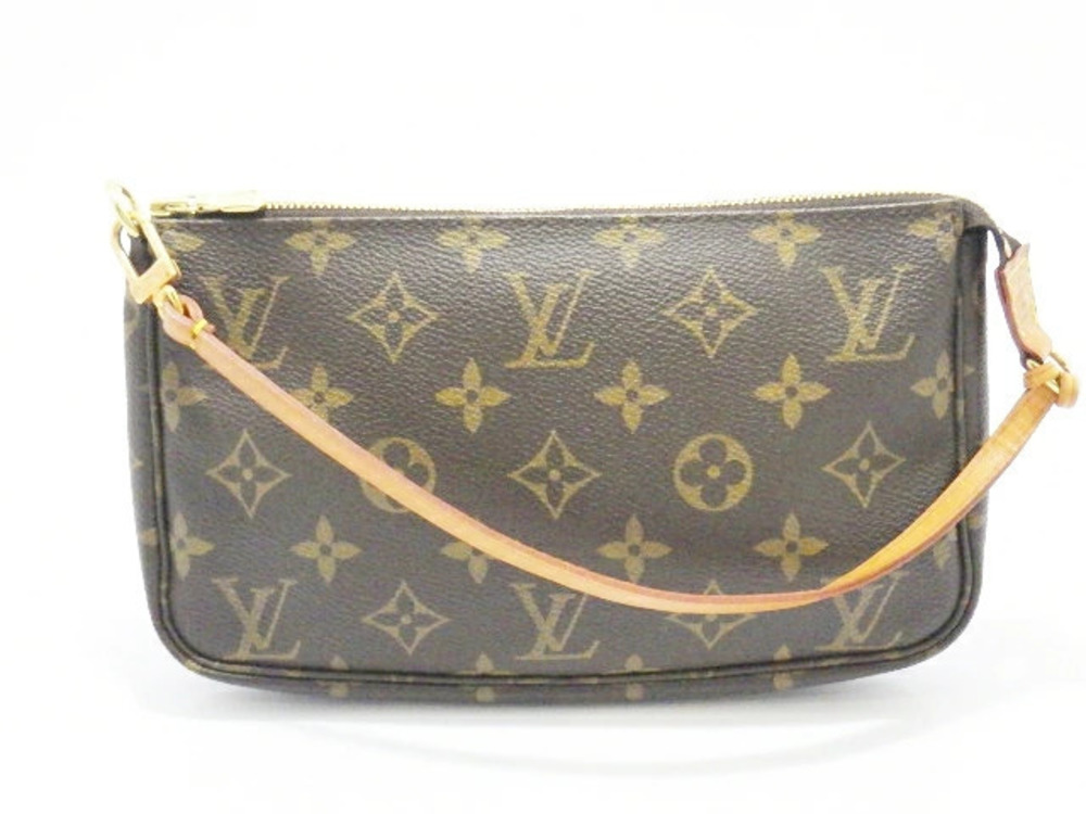 LOUIS VUITTON Bag Accessory Pouch Clutch handle Accessoires Monogram